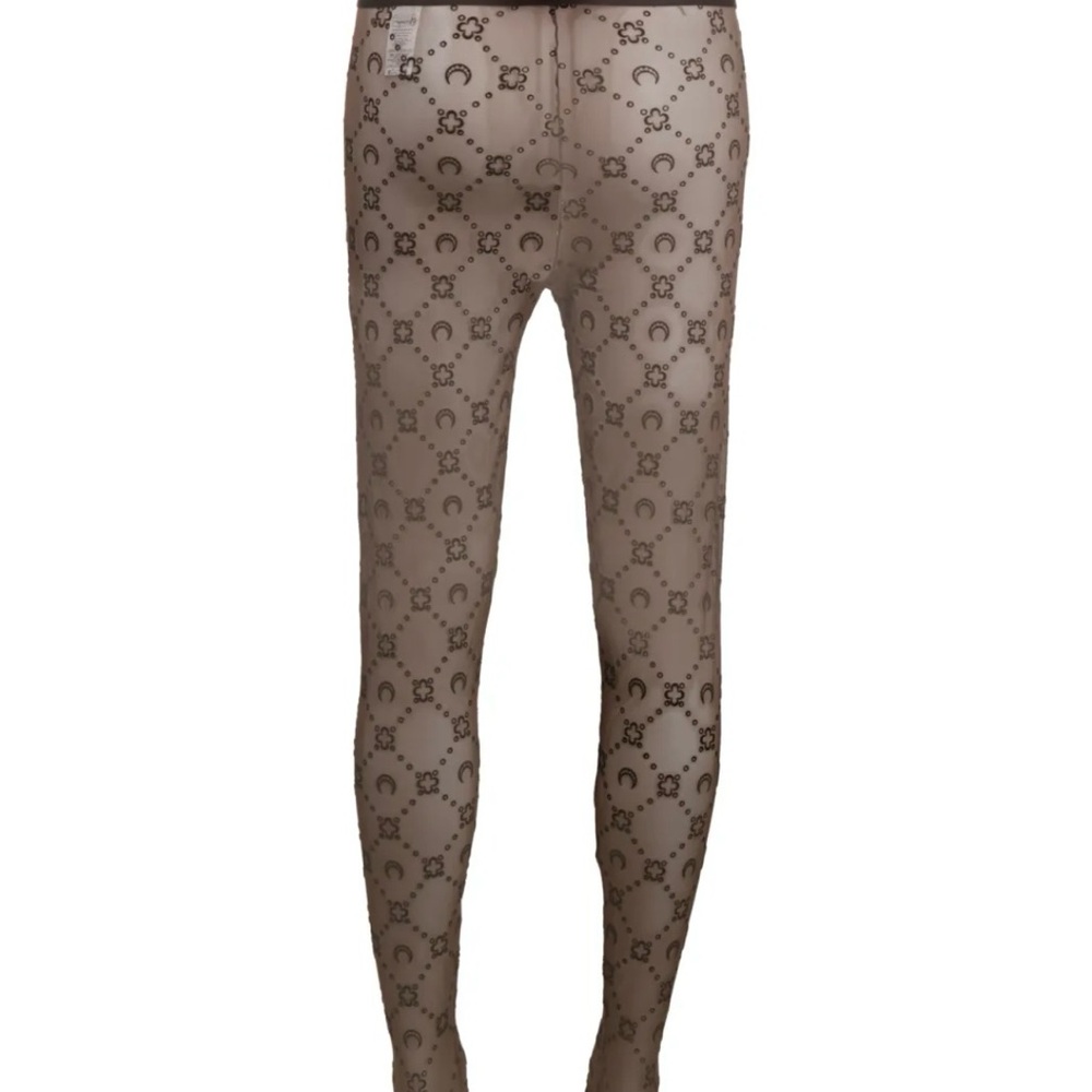 Marine Serre Black and Tan Moon Print Tights And Top Worn Once